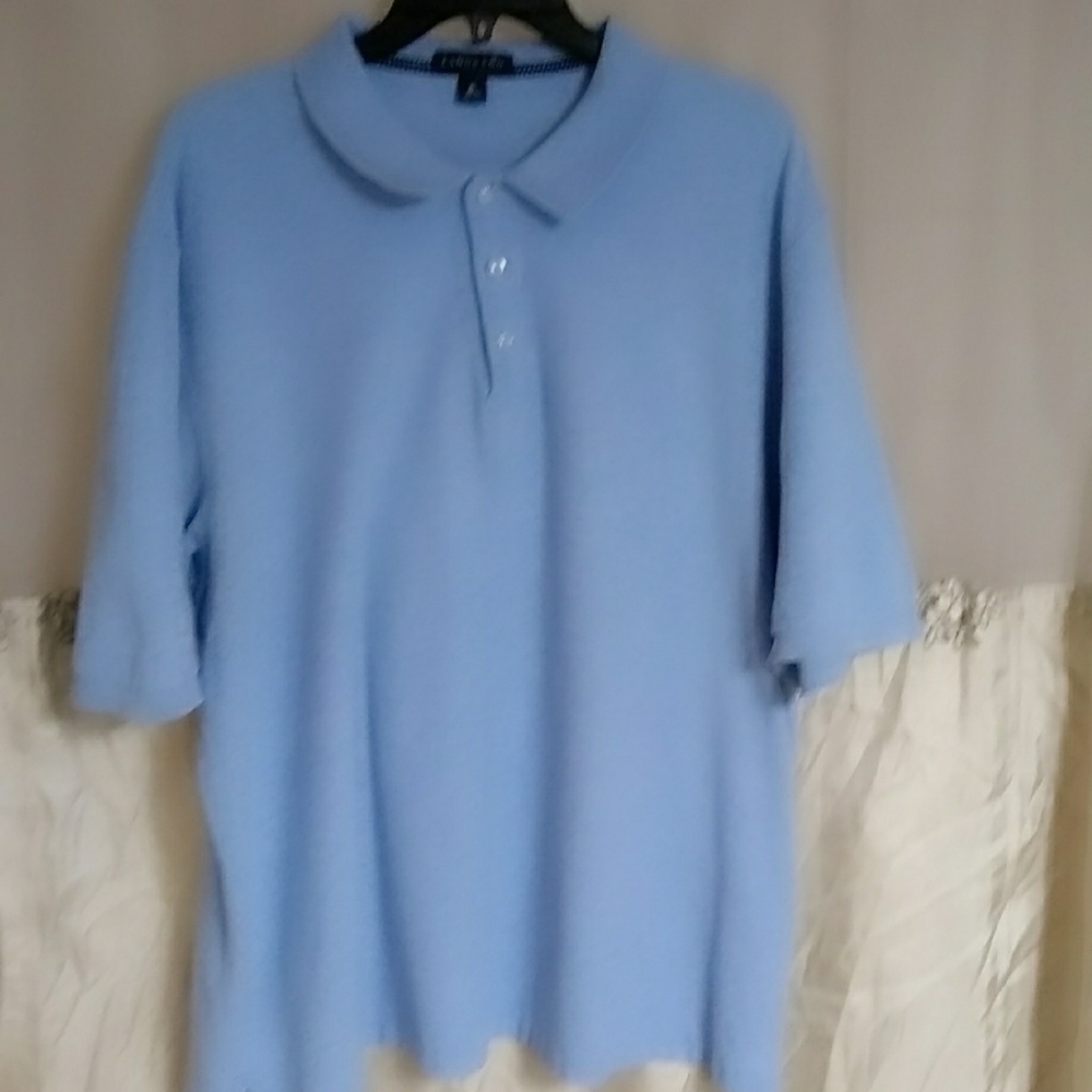 Lands end men's polo extra large 46 - 48 baby blue